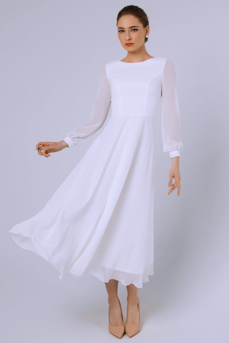 Romantic Moments Long Sleeve Midi Dress