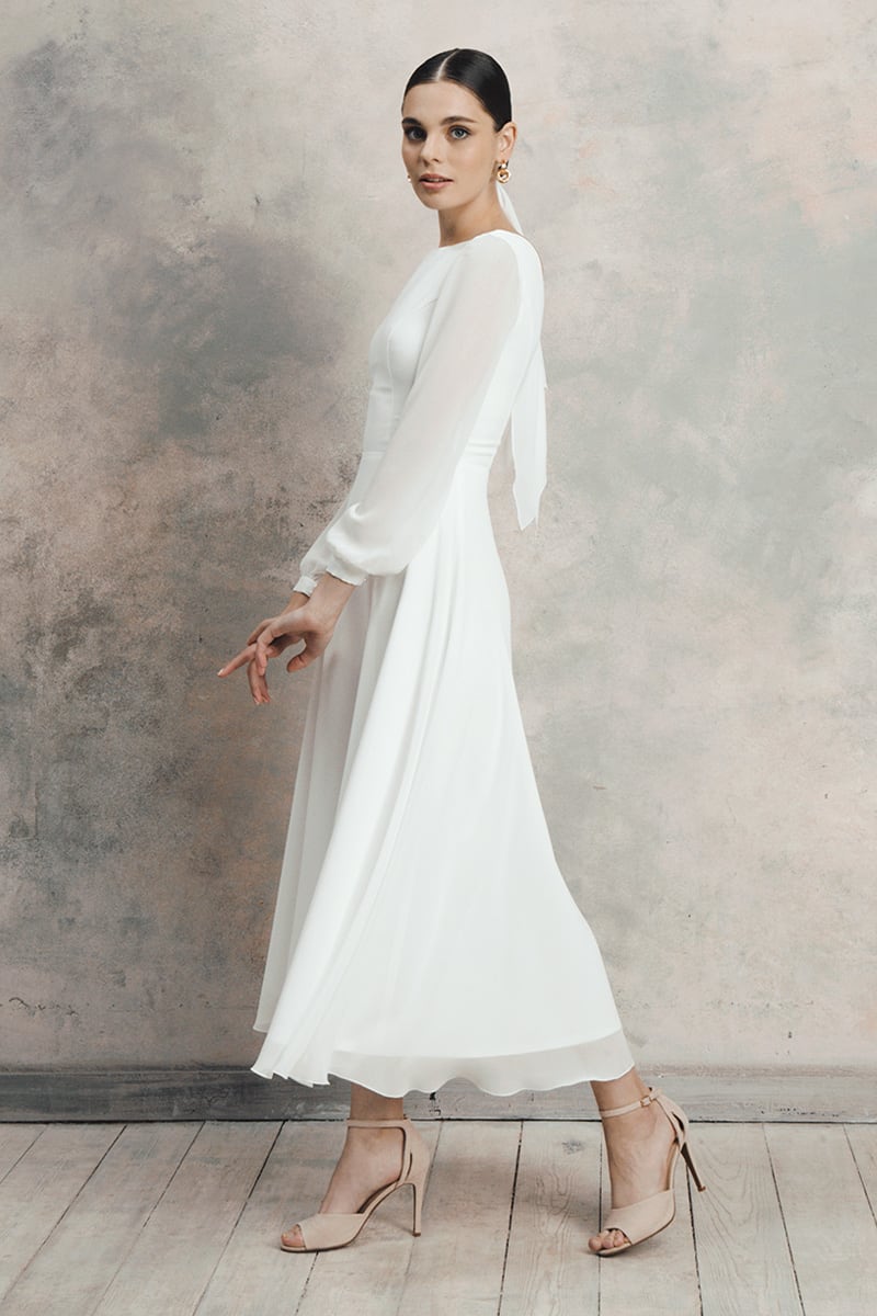 Romantic Moments Long Sleeve Midi Dress