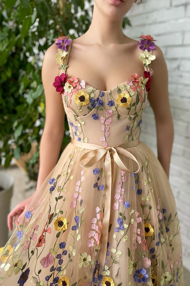 Royal Bloom Embroidered Maxi Dress