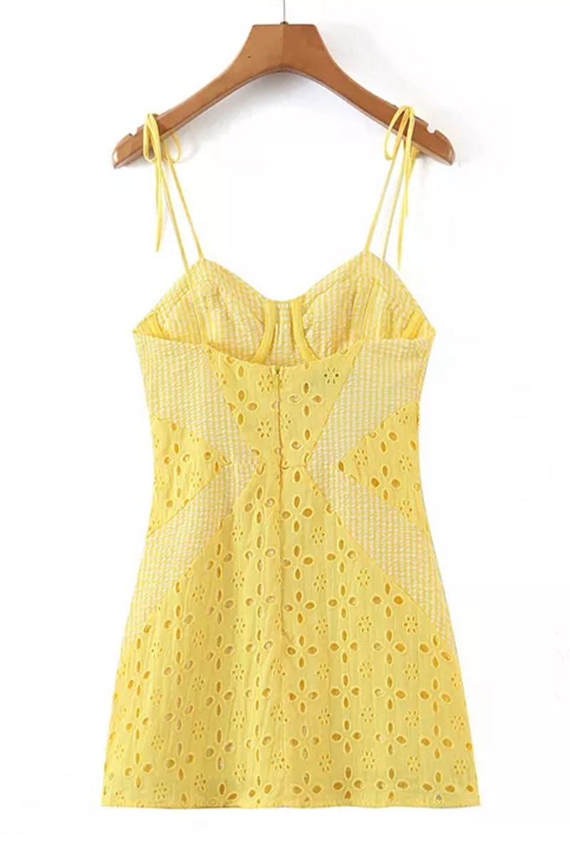 Sacramento Eyelet Embroidered Mini Dress