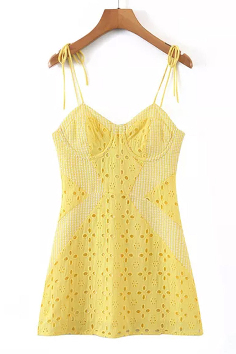 Sacramento Eyelet Embroidered Mini Dress