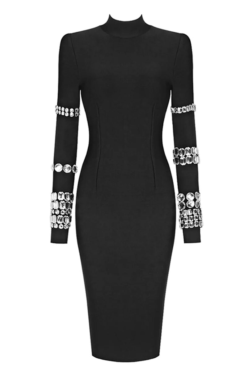 Sarah Rhinestones Embellished Midi Dress