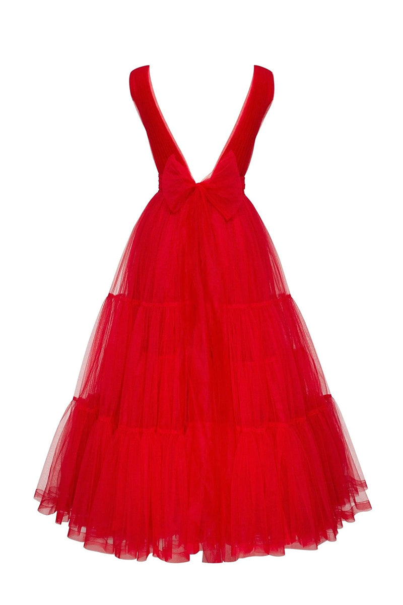 Savannah A-line Tulle Midi Dress