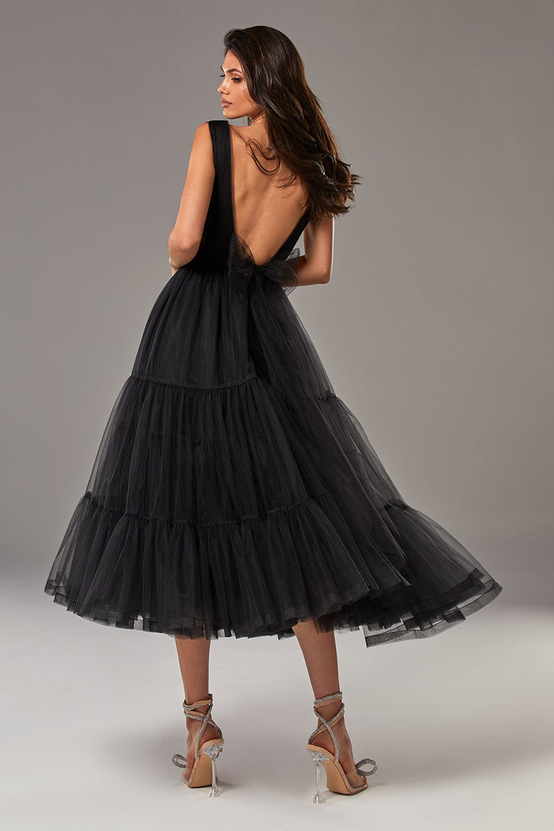 Savannah A-line Tulle Midi Dress