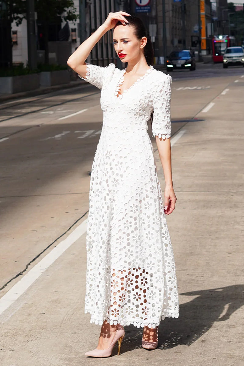 Somerset White Eyelet Maxi Dress