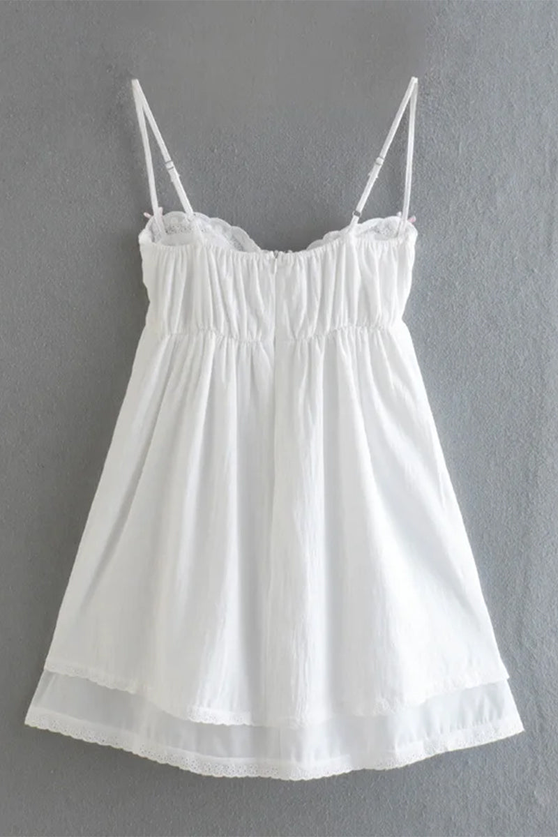 Summer Delight White Mini Dress