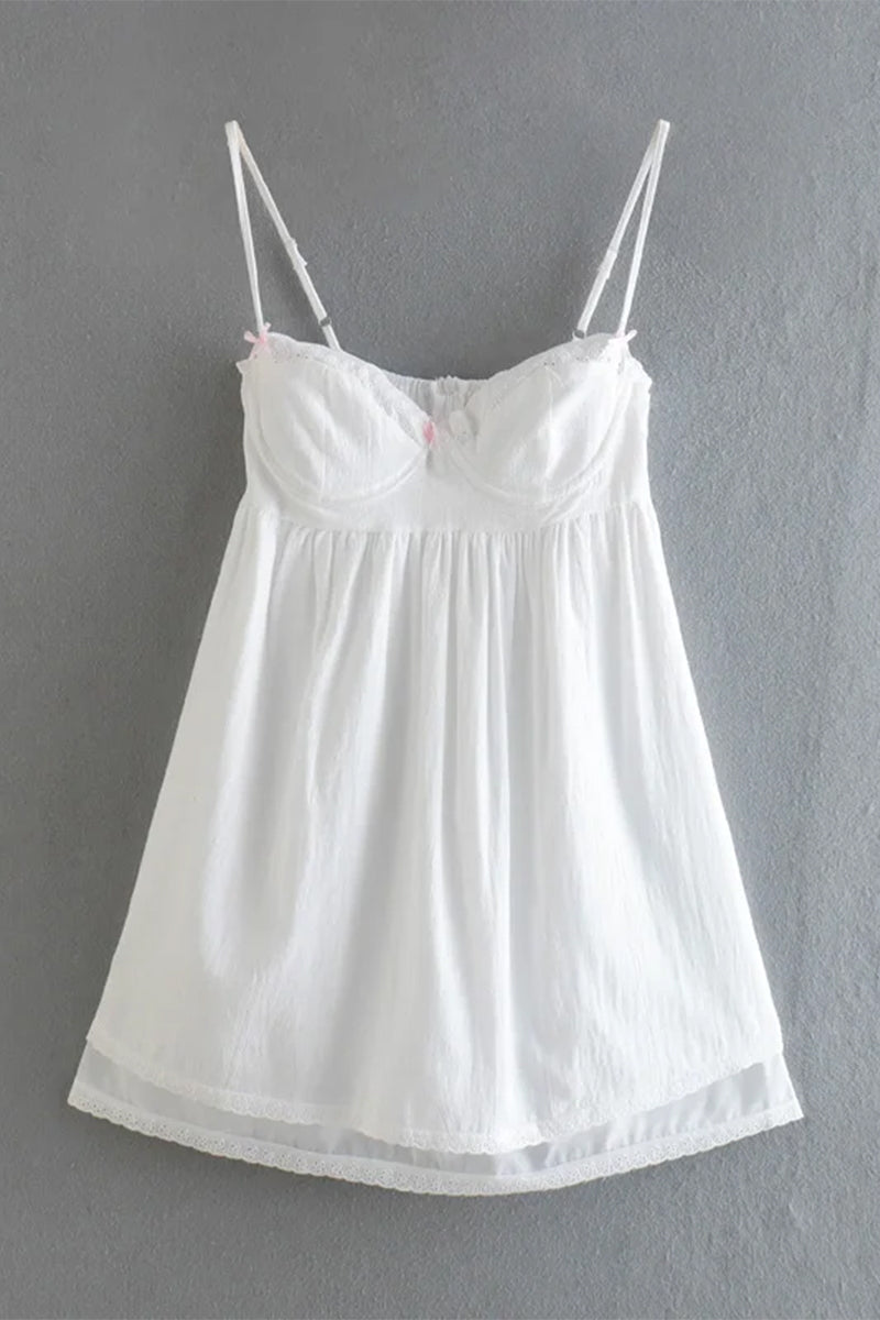 Summer Delight White Mini Dress