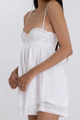 Summer Delight White Mini Dress