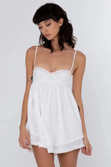 Summer Delight White Mini Dress