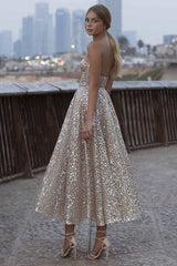 Sweet Love Sequin Strapless Midi Dress