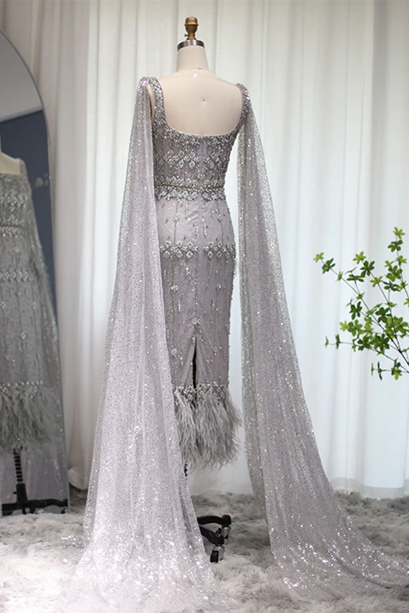 True Fantasy Beaded Crystal Midi Dress