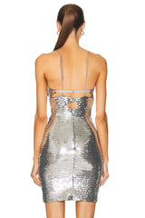 Truly Iconic Silver Sequin Mini Dress