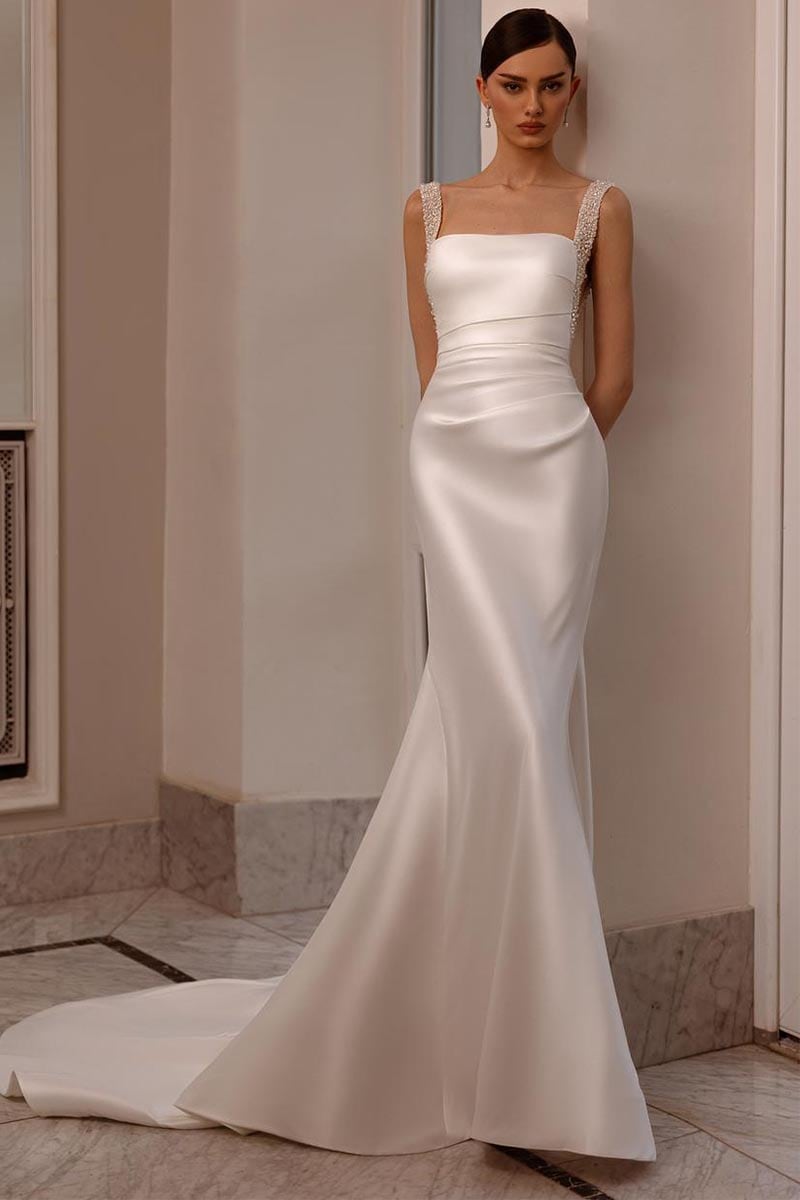 Viviana Pearl Beaded Wedding Dress