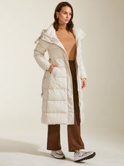 Belted Long Down Puffer Coat