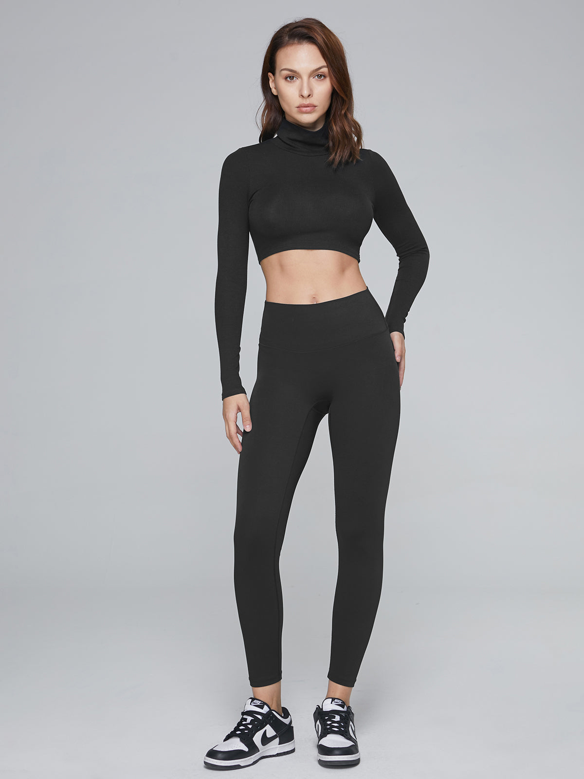 Cropped Long Sleeve Turtleneck