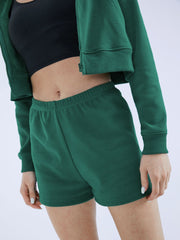 Solid Color Mid Rise Lounge Shorts