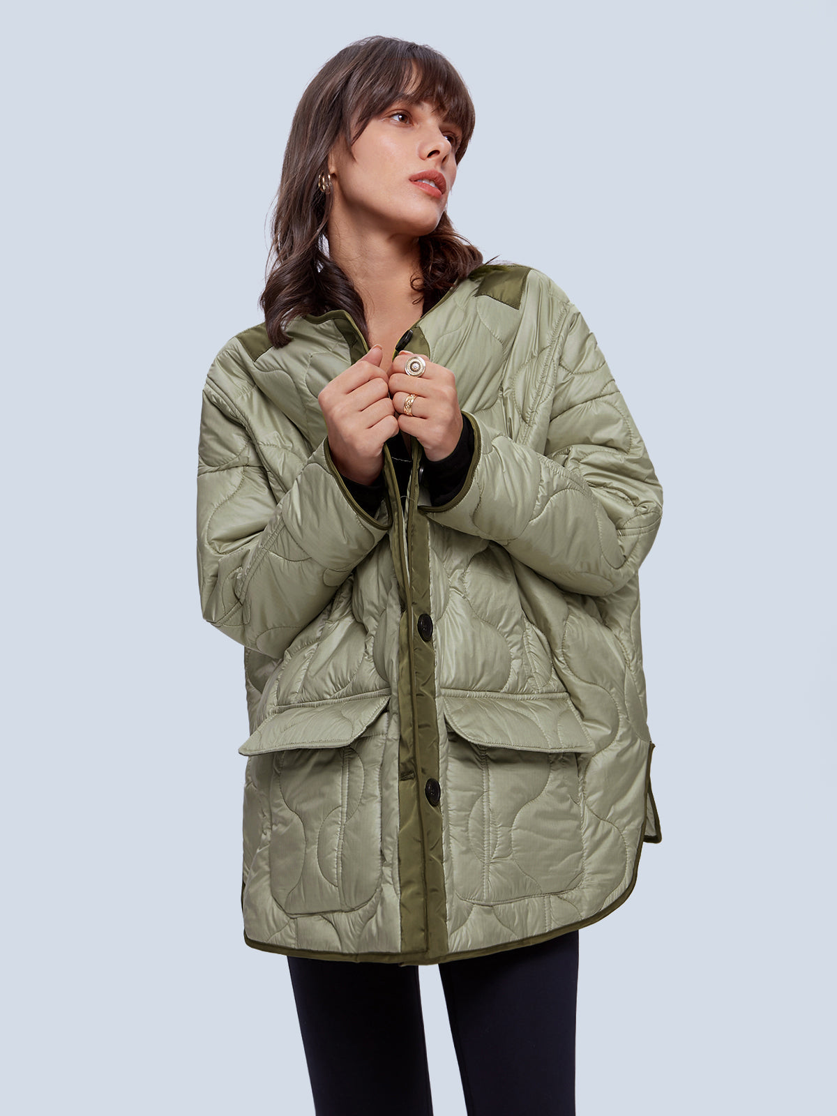 Oversized Quilted Puffer Jacket