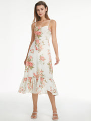 Sweetheart Floral Garden Strap Maxi Dress