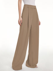 High Waisted Wide Leg Regular Fit Trousers