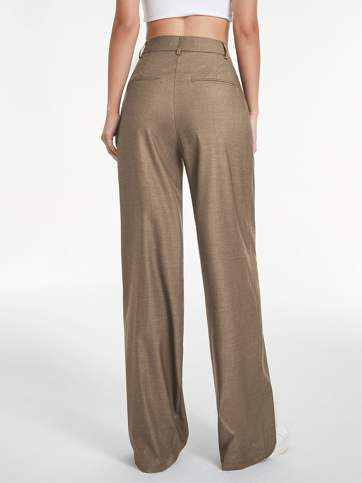 High Waisted Loose Wide Leg Trousers