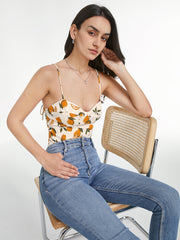 Sweetheart Orange Fruit Contour Tank Top