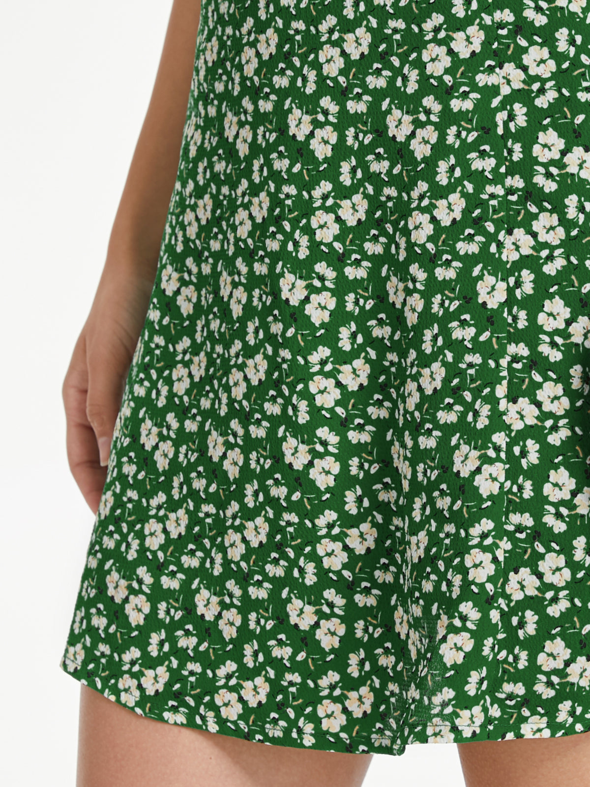 High Waisted Garden Floral Flowy Mini Skirt