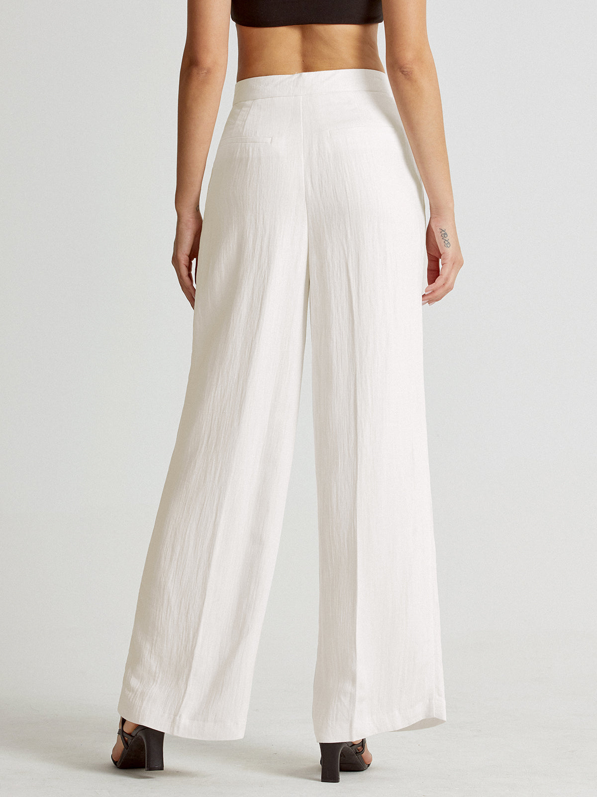 High Waisted Wide Leg Linen Pants