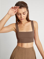 Square Neck Wide Strap Mini Tank Top