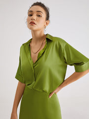 Be-Leaf In Me Satin Shirt