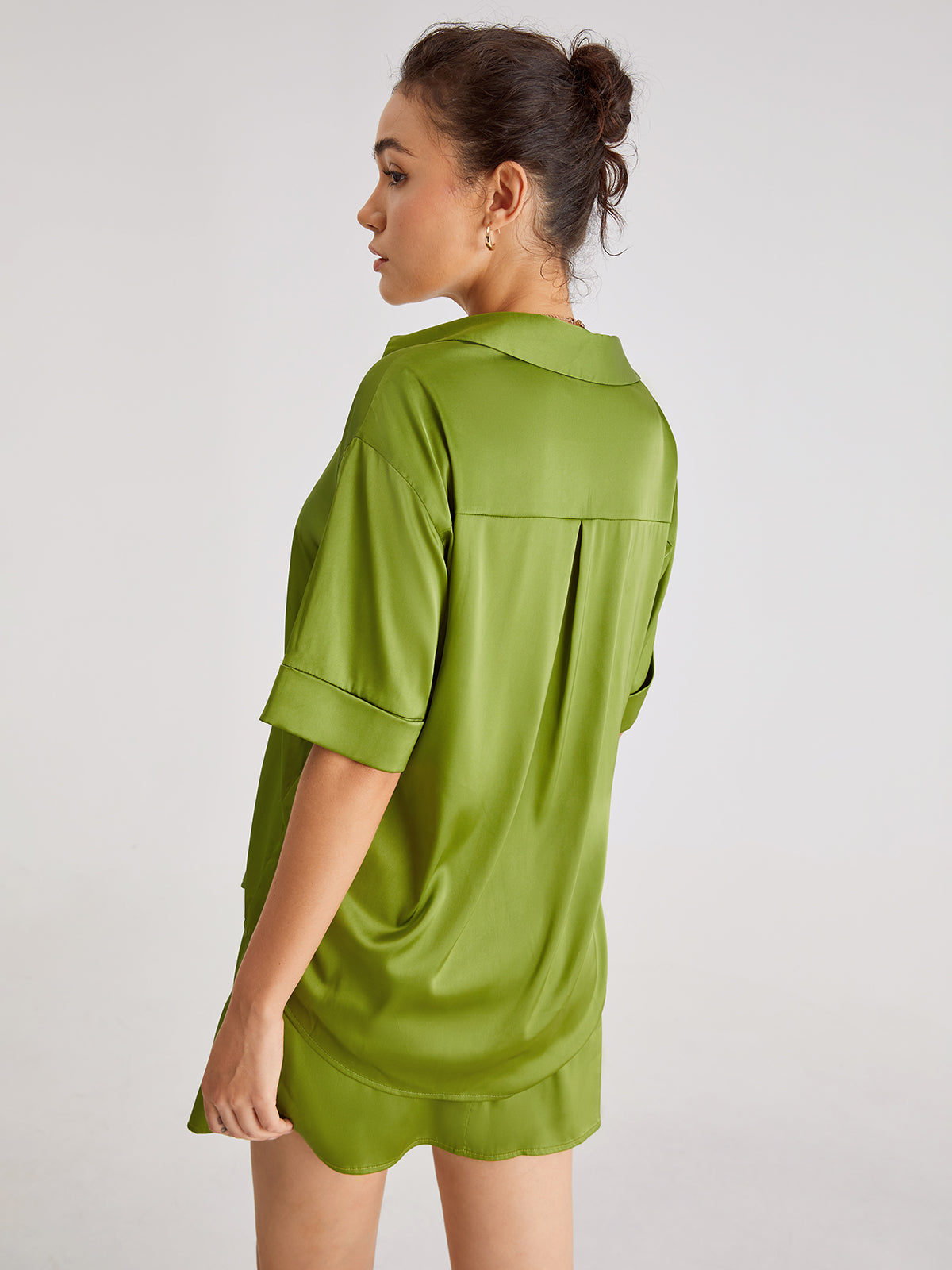 Be-Leaf In Me Satin Shirt