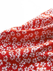 Ruby Daisies Floral Ruffle Hem Wrap Midi Dress