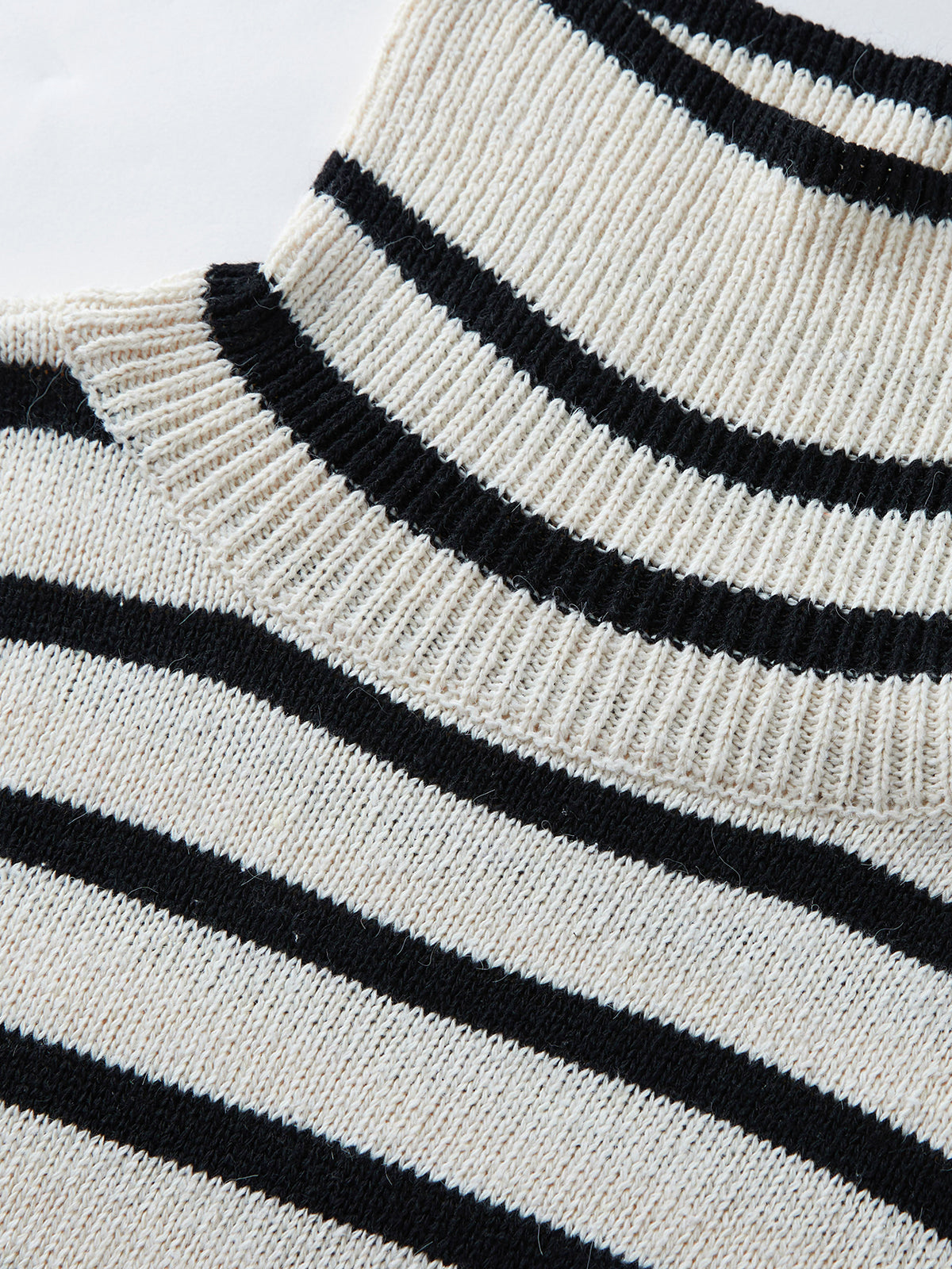 Empolean Aqua Breton Stripe Mockneck Sweater