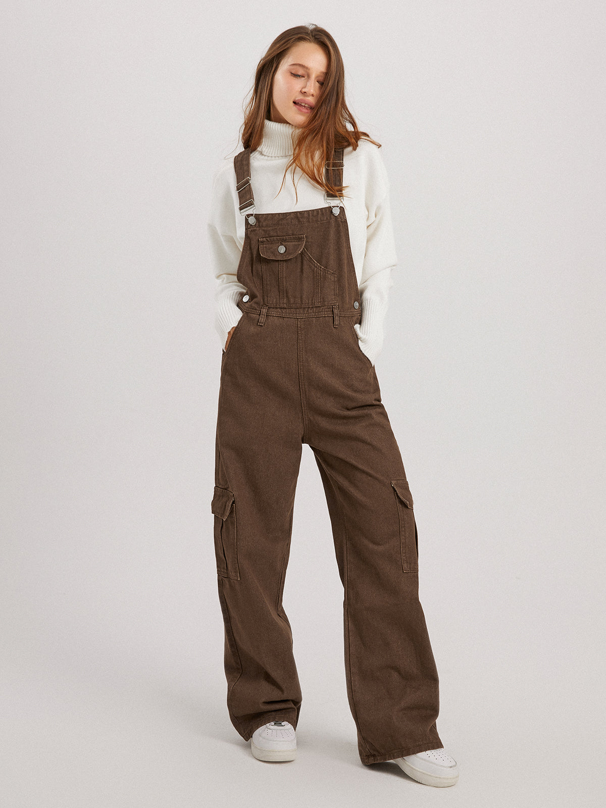 Solid Denim Overalls