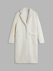 Solid Texture Wool Coat