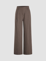 Dark Brown Wide Leg Pants