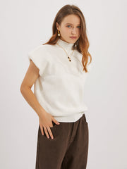 Snowflake Mock Neck Sweater Vest