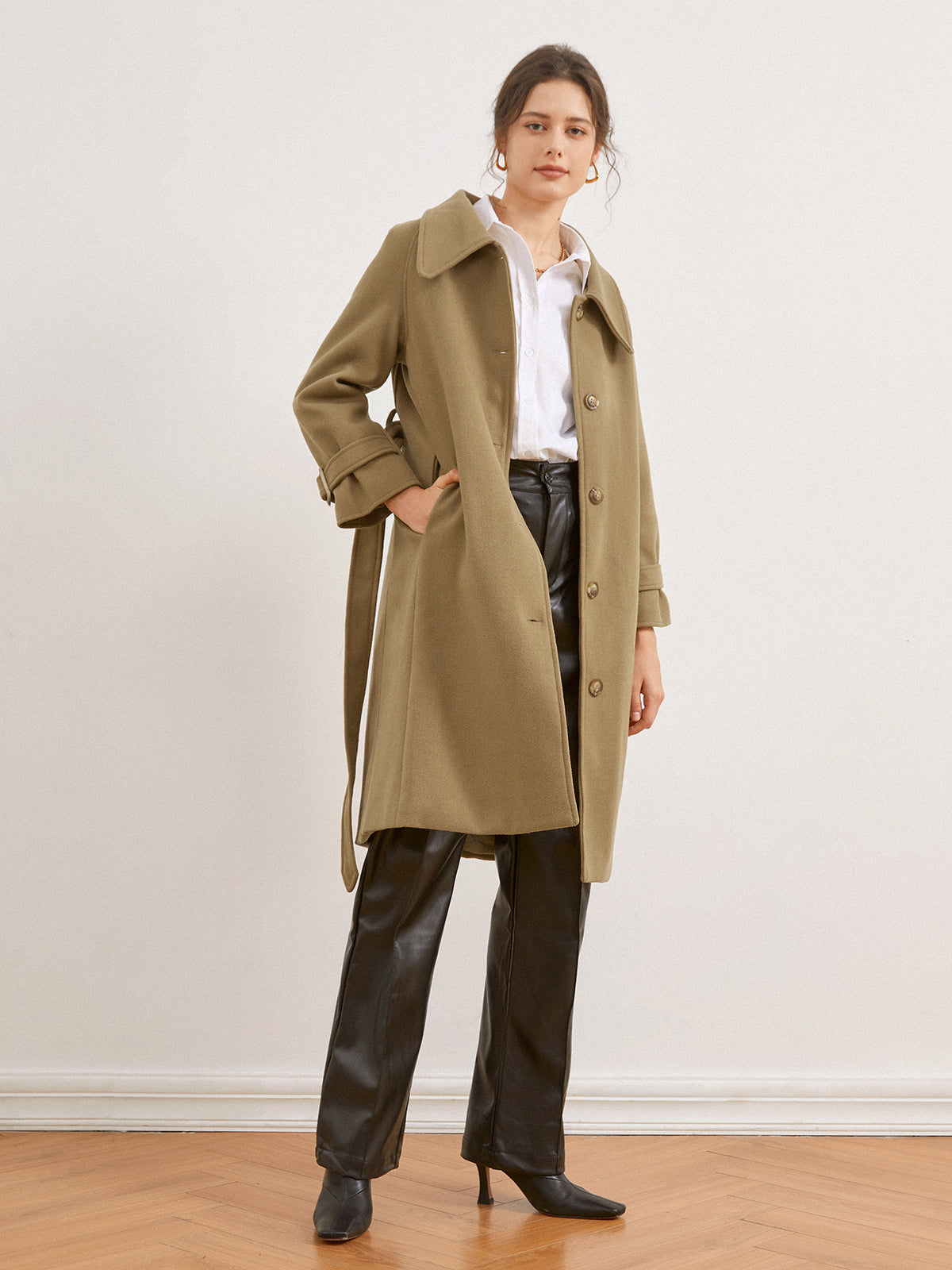 Leisurely Wool Trench Coat