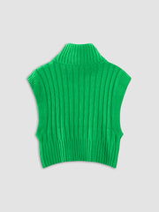 Turtleneck Rib Sweater Vest