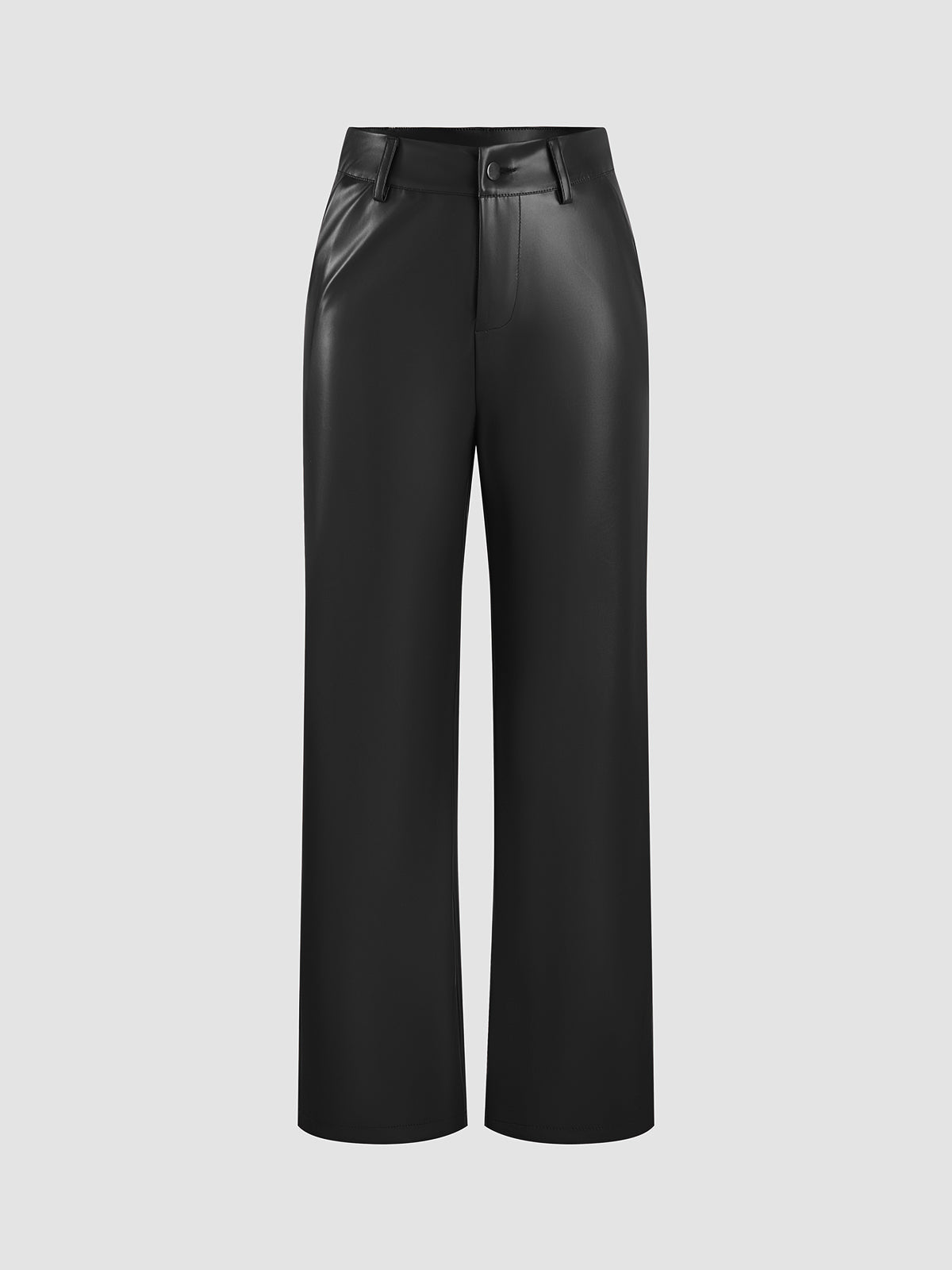 Brownie Faux Leather Wide Leg Pants