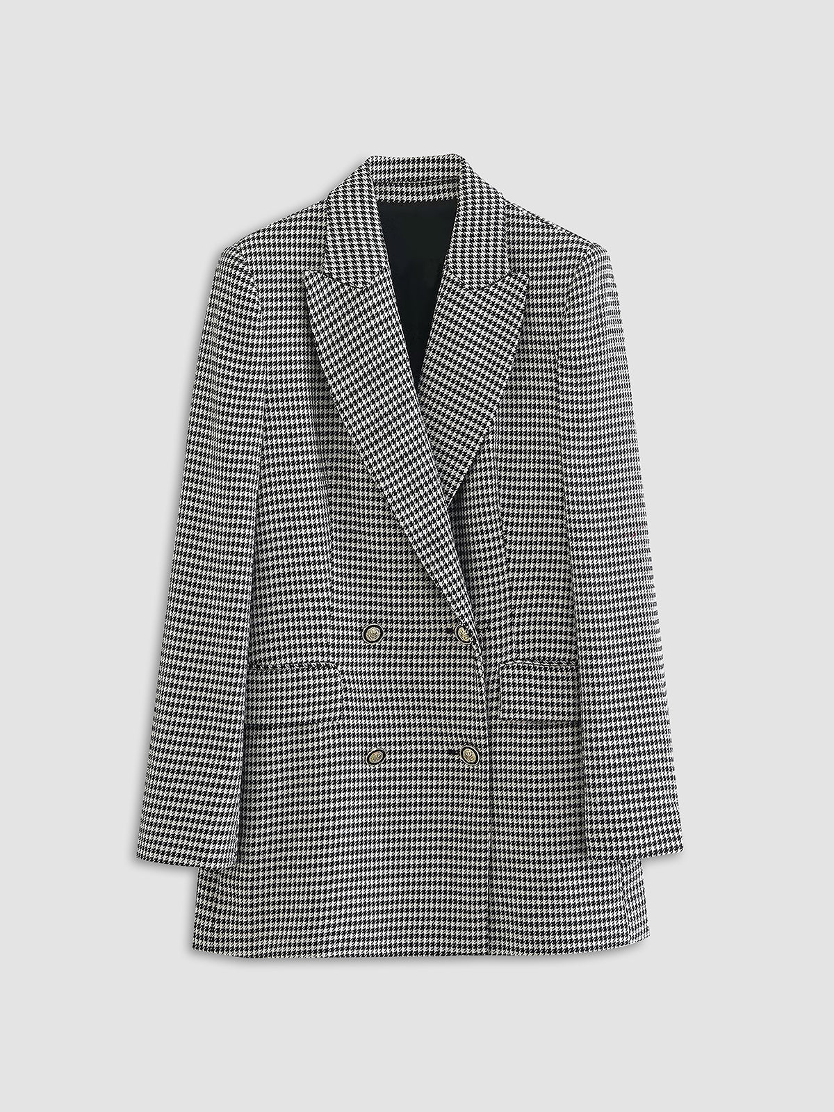 Classic Houndstooth Blazer