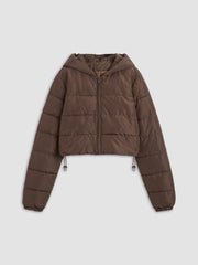 Brownie Collared Puffer Hoodie Jacket