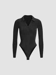 Solid Jersey Collared Bodysuit