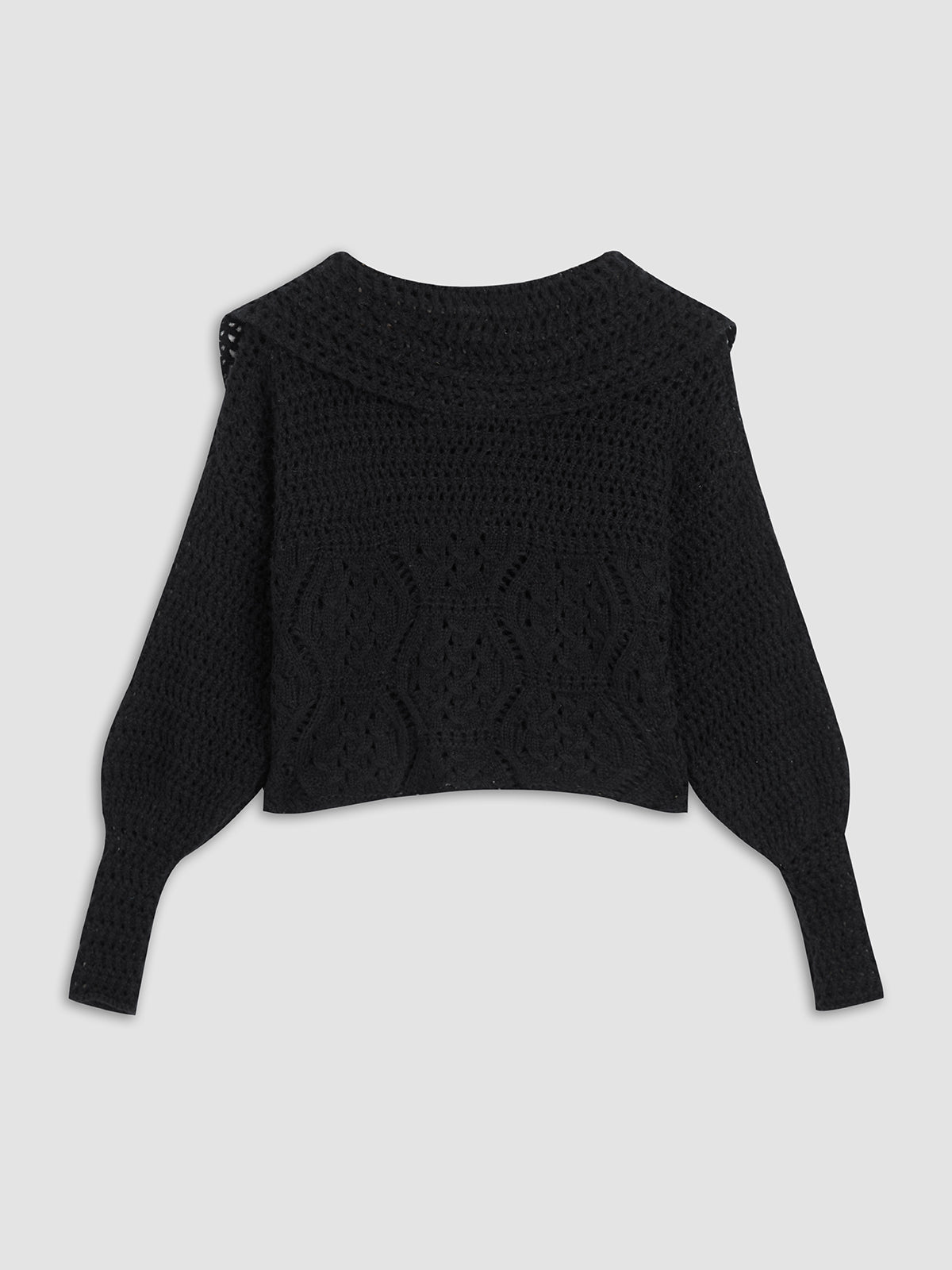 V-Neck Collared Texture Sweater