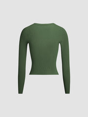 Long Sleeve Solid Knit Top