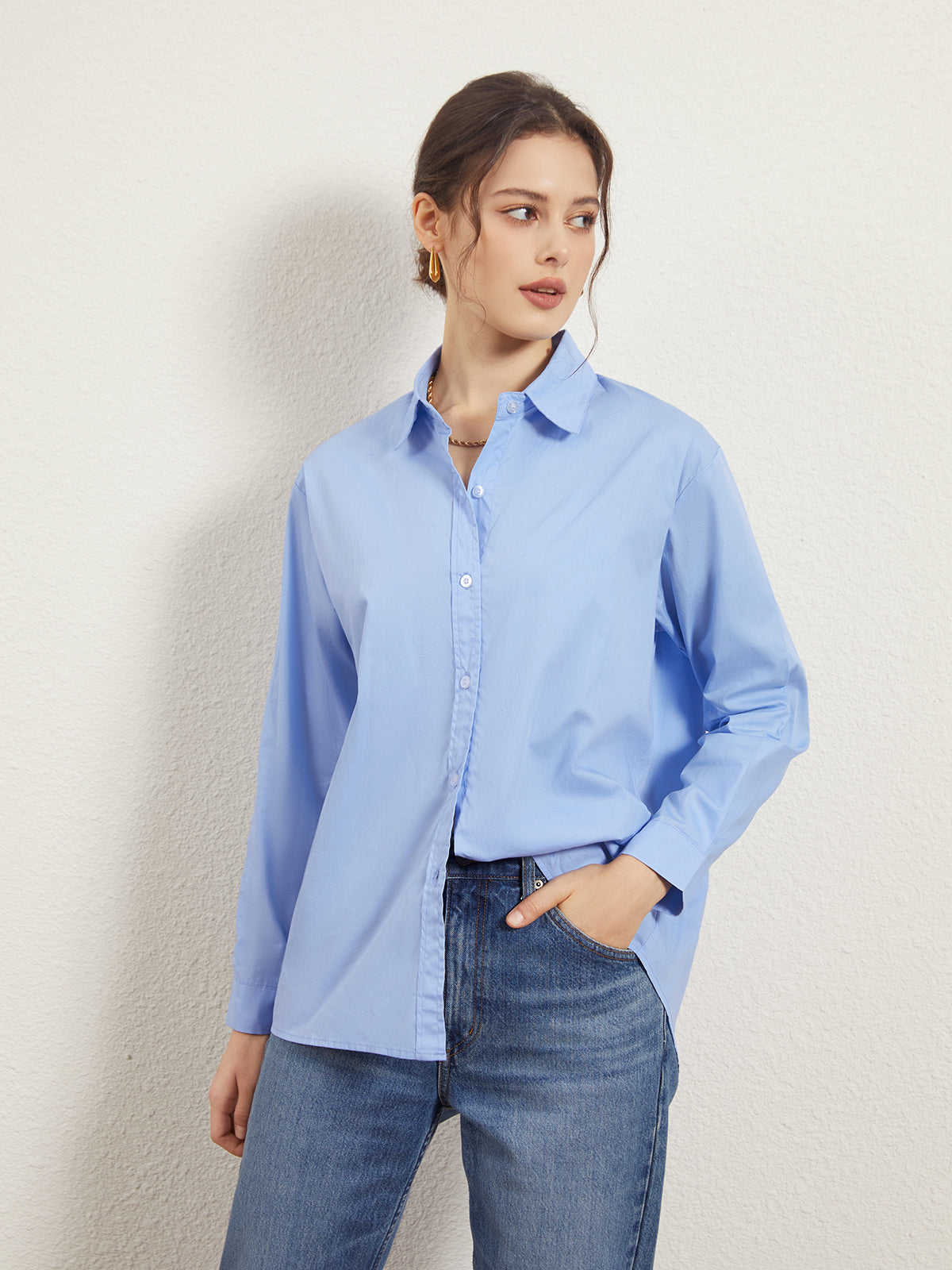 Effortless Miinds Sharp Collar Shirt