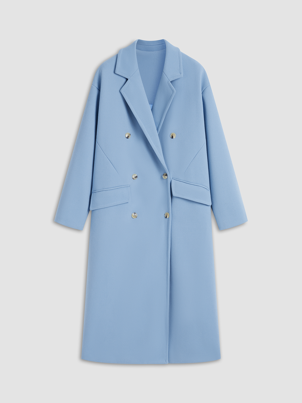 Cloudless Sky Long Wool Coat