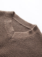 Minimalism V Neck Pullover Sweater