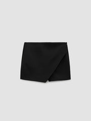 Solid Wrap Front Skort