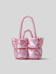 Puffer Metallic Tote Bag