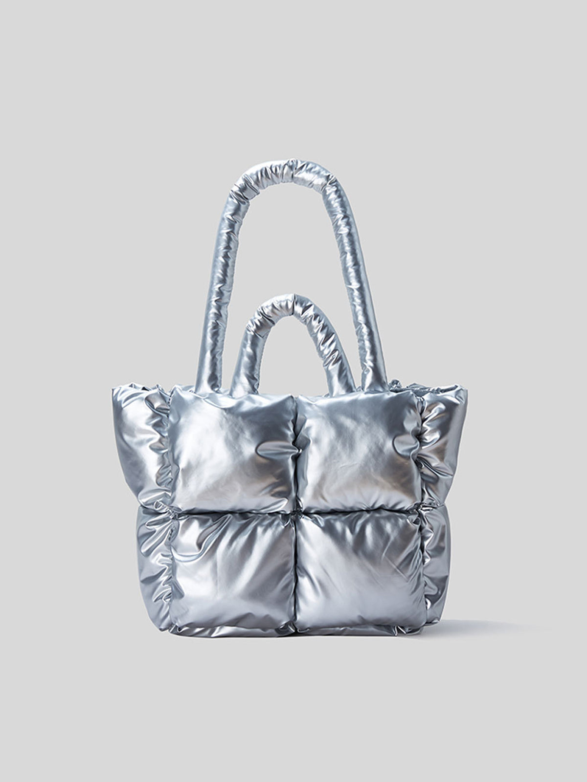 Puffer Metallic Tote Bag